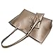 SIFINI Women Tote Bag Tassels Faux Leather Bags Simple Shoulder Handbag with Fashion Small Wristlet Purses