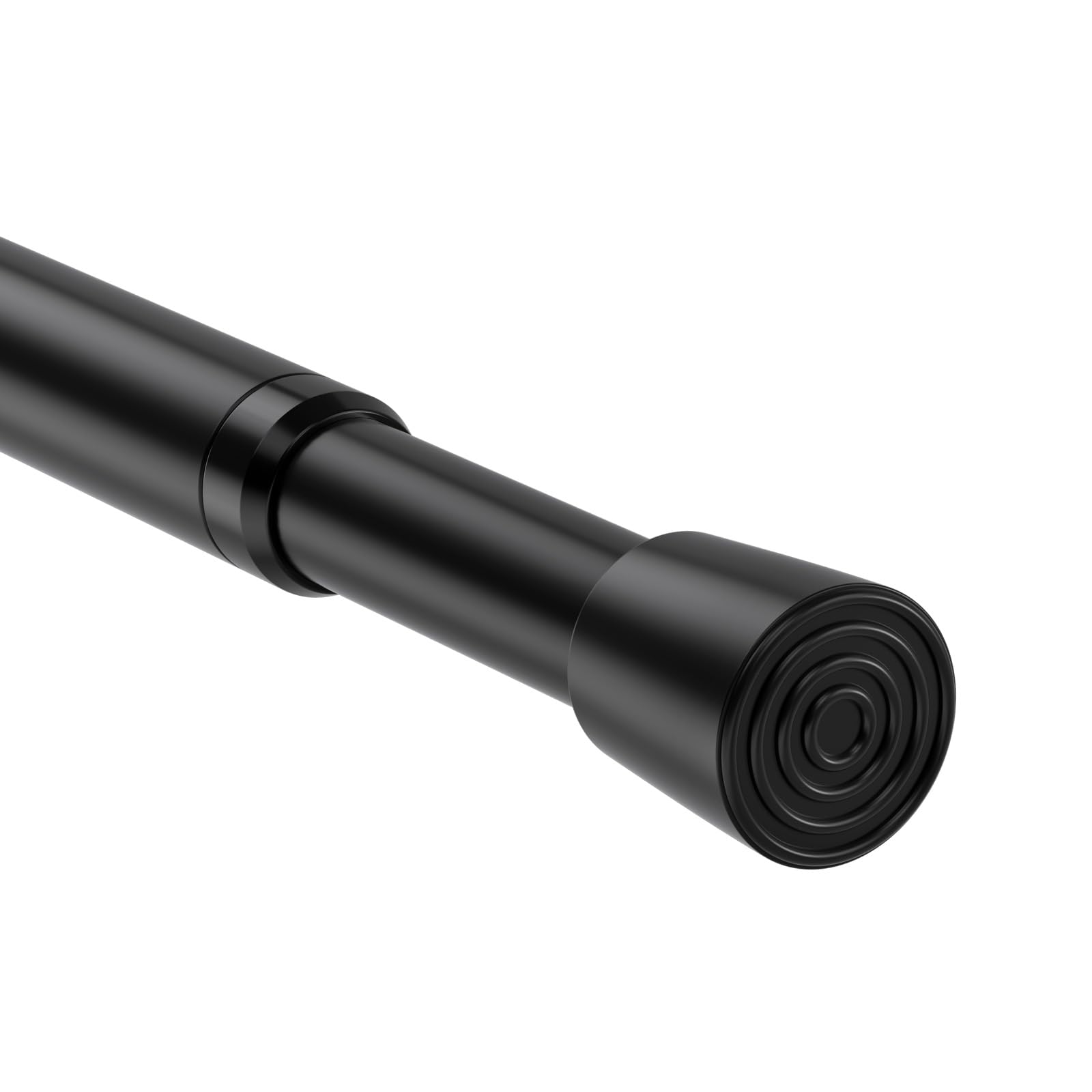 Black Shower Curtain Rail Extendable Curtain Poles 68-100 cm Shower Rod Tension Rods for Curtains Extendable Shower Curtain Rod Telescopic Curtain Pole No Drilling for Windows