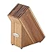 Rachael Ray Cucina 6-Piece Japanese Stainless Steel Knife Block Set with Acacia Handles
