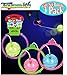 Toysmith Flashing Skip Ball Purple/Green, Green/Pink & Blue/Pink Complete Gift Set Bundle - 3 Pack