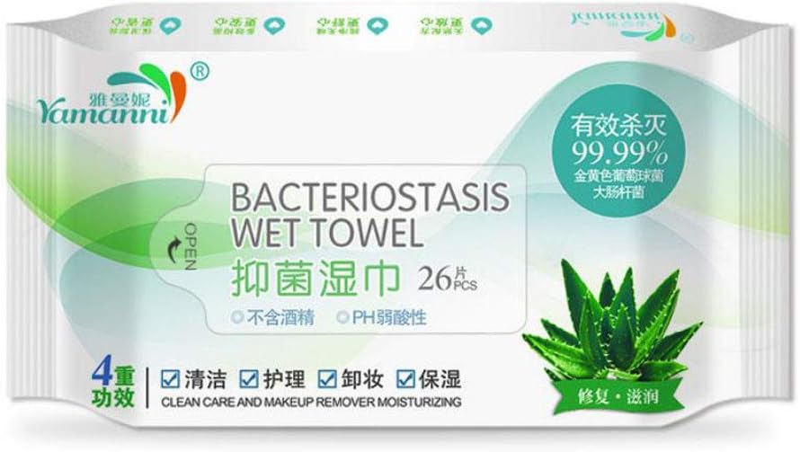 Portable Antibacterial Wet Wipe Tissue Clean Hand Health Care,26pcs/Pack Cleaning Wipes Disinfectant Wipes Dust Protection for Hands Keyboards Door Handles