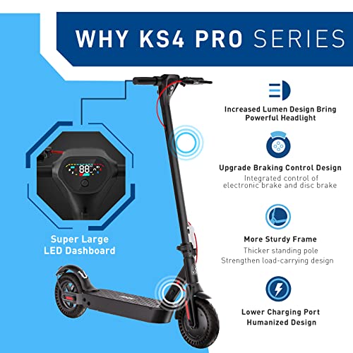 Hiboy KS4 Pro Electric Scooter, 500W Motor(Max 750W), 10"