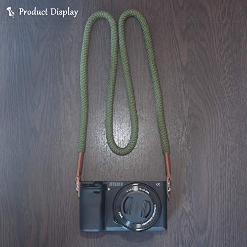 VKO Kameragurt Kamera Tragegurt Baumwoll Nackengurt Schultergurt geeignet für DSLR SLR oder spiegellosen Kameras(Grün) – Bild 6