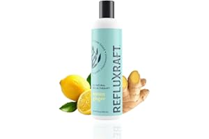 RefluxRaft Acid Reflux Therapy with Organic Alginate, Rapid & Long Lasting Gerd, LPR & Digestion Symptom Support, Zero Sugar, Gluten Free, Low Sodium, Lemon Ginger Flavor, 47 Gel Servings, 8 OZ Bottle