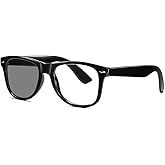 ZAMGIC Photochromic Day Night Sunglasses Blue Light Blocking Glasses for Men and Women Retro Rectangle Black Frame Photochromic Lens