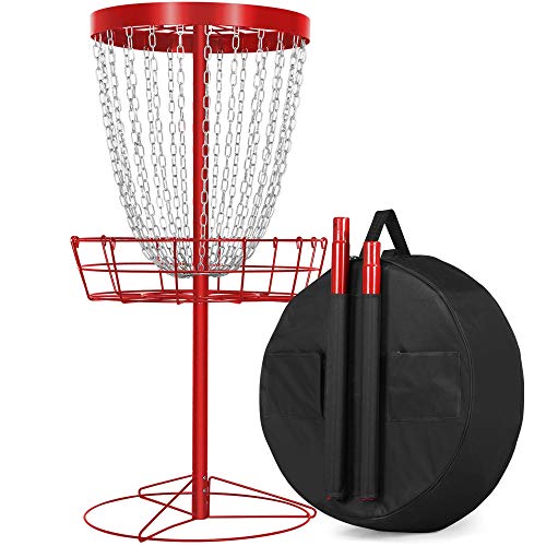 Yaheetech 24Chain Portable Disc Golf Basket Target with Carrying Bag