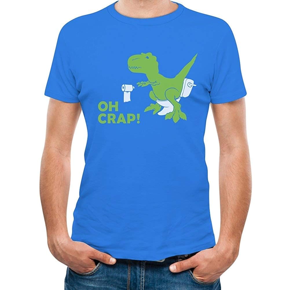 T Rex Oh Crap Funny Dinosaur Apparel Adult Raptor Joke T Shirt 1795
