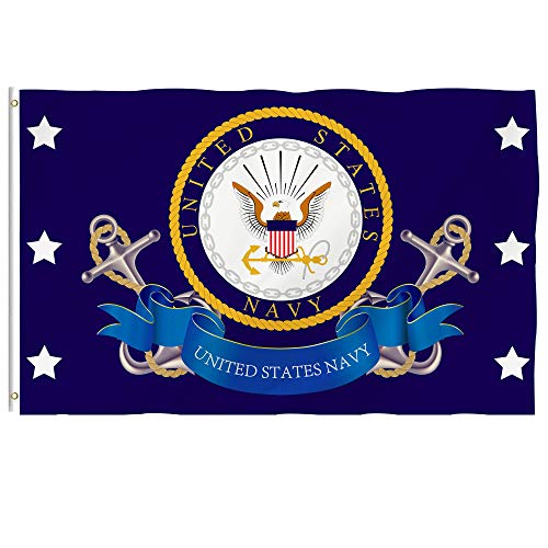 1 Hexagram Us Navy Flag 3X5 Vivid Color and UV Fade Resistant