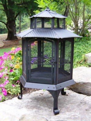 Oakland Living Pagoda Fire Pit Amazon Co Uk Garden Outdoors
