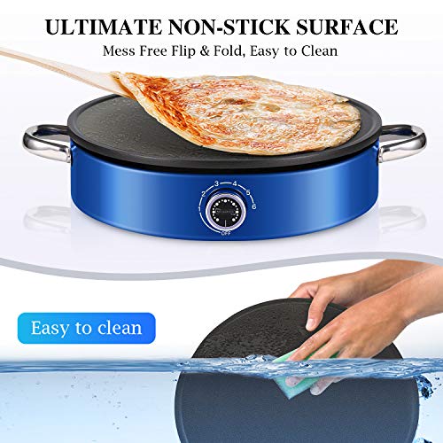 MICHELANGLEO Crepe Maker 13 Inch, Professional Electric Crepe Maker