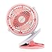 Oct17 Portable Stroller Table Fan Rechargeable Battery USB Mini Battery Operated Clip on Mini Desk Fan for Home Office Baby Stroller Car Laptop Study Gym Camping Tent - Pink