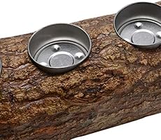 Villacera Handmade 10 Mango Wood Decorative Fireplace Log Holds