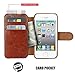 iPhone 4s Case Wallet,Mulbess [Layered Dandy][Vintage Series][Coffee Brown] - [Ultra Slim][Wallet Case] - Leather Flip Cover with Credit Card Slot for Apple iPhone 4s / iPhone 4