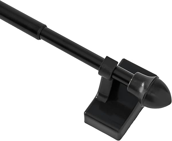 4 PACK MAGNETIC CURTAIN ROD FOR METAL DOORS WINDOWS,9 TO 16 INCH,MULTI-USE ADJUSTABLE APPLIANCE FOR IRON AND STEEL PLACE,1/2 INCH DIAMETER, TOOL FREE,BLACK