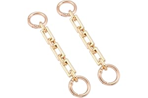 Anbys 2pcs Purse Strap Extender Bag Extender Chain Oblong Shape Replacement Purse Chain Extender Bag Charms for Crossbody Bag Purse Shoulder Handbags(Gold1)