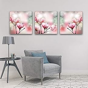 3 Panel Elegant Flowers Pictures Home Wall for...