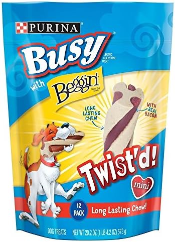 Provi 381336 20.2 oz Busy with Beggin Twisted Mini Dog Treats - Pack of 4