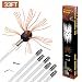 REALFLO 33ft Chimney Brush rod kit,Electrical Rotary Drill Drive Sweeping Cleaning Tool Kits with Nylon Flexible Rods (10 rods) primary