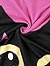 Allegra K Women's Cartoon Pattern Short Batwing Sleeves Tunic Top XL Pink