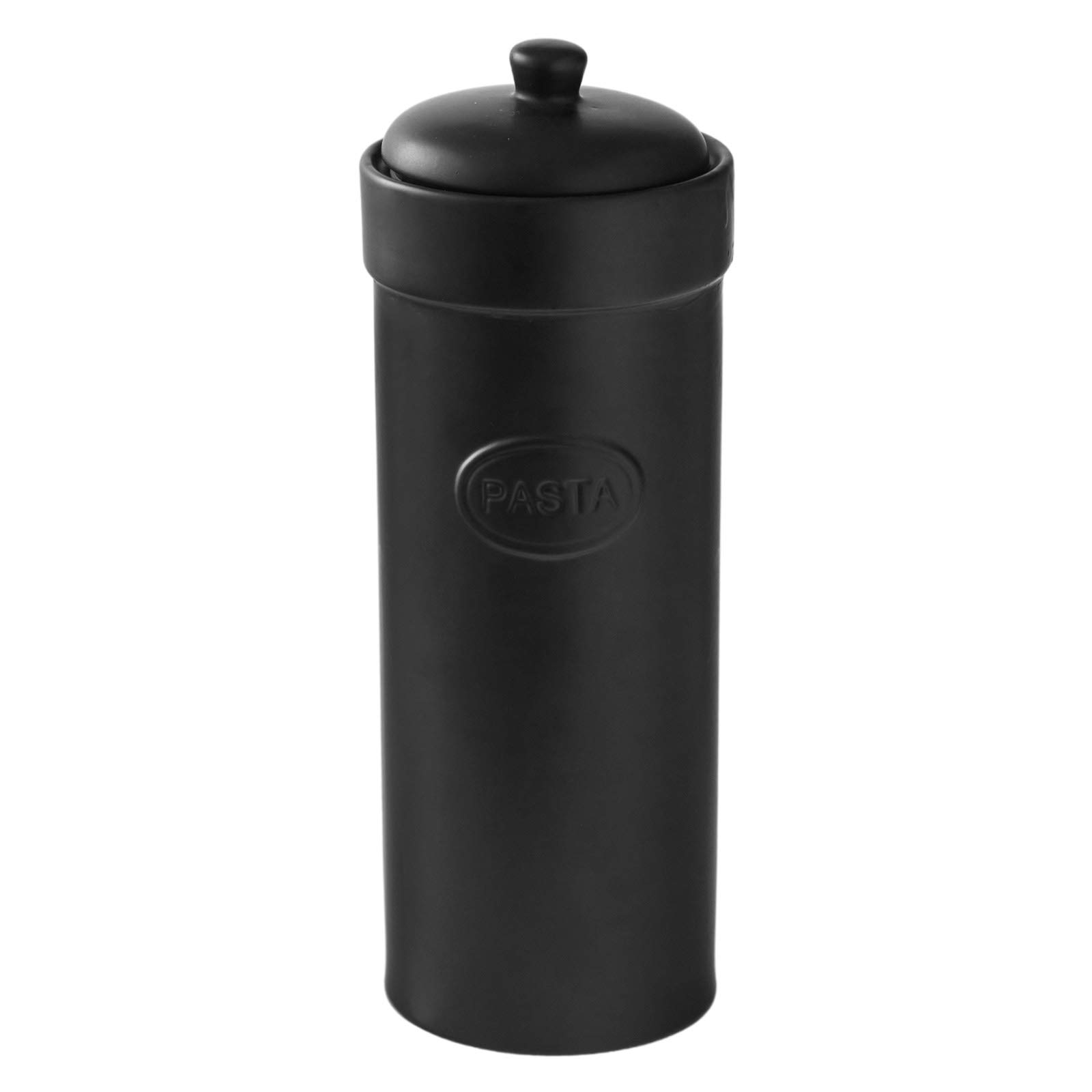 BIA - Pasta Jar - Pasta Container Storage - Stoneware Kitchen Storage - Matte Black Pasta Jars, Kitchen Storage & Organisation