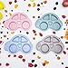 4pcs Bamboo Divided Plates for Baby Feeding, Non Toxic & Safe Toddler Plates, Eco-Friendly Tableware for Baby Toddler Kids Bamboo Toddler Dishes & Dinnerware Sets, Car Plates