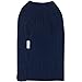Blueberry Pet Classic Wool Blend Cable Knit Pullover Dog Sweater in Dress Blue, Back Length 20