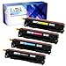 LxTek Compatible Toner Cartridge Replacement Set for HP 201X (1 Black|1 Cyan|1 Magenta|1 Yellow) 4 Pack CF400X CF401X CF403X CF402X for Use with HP Color Laserjet Pro M252 MFP M277 M277DW M252DW