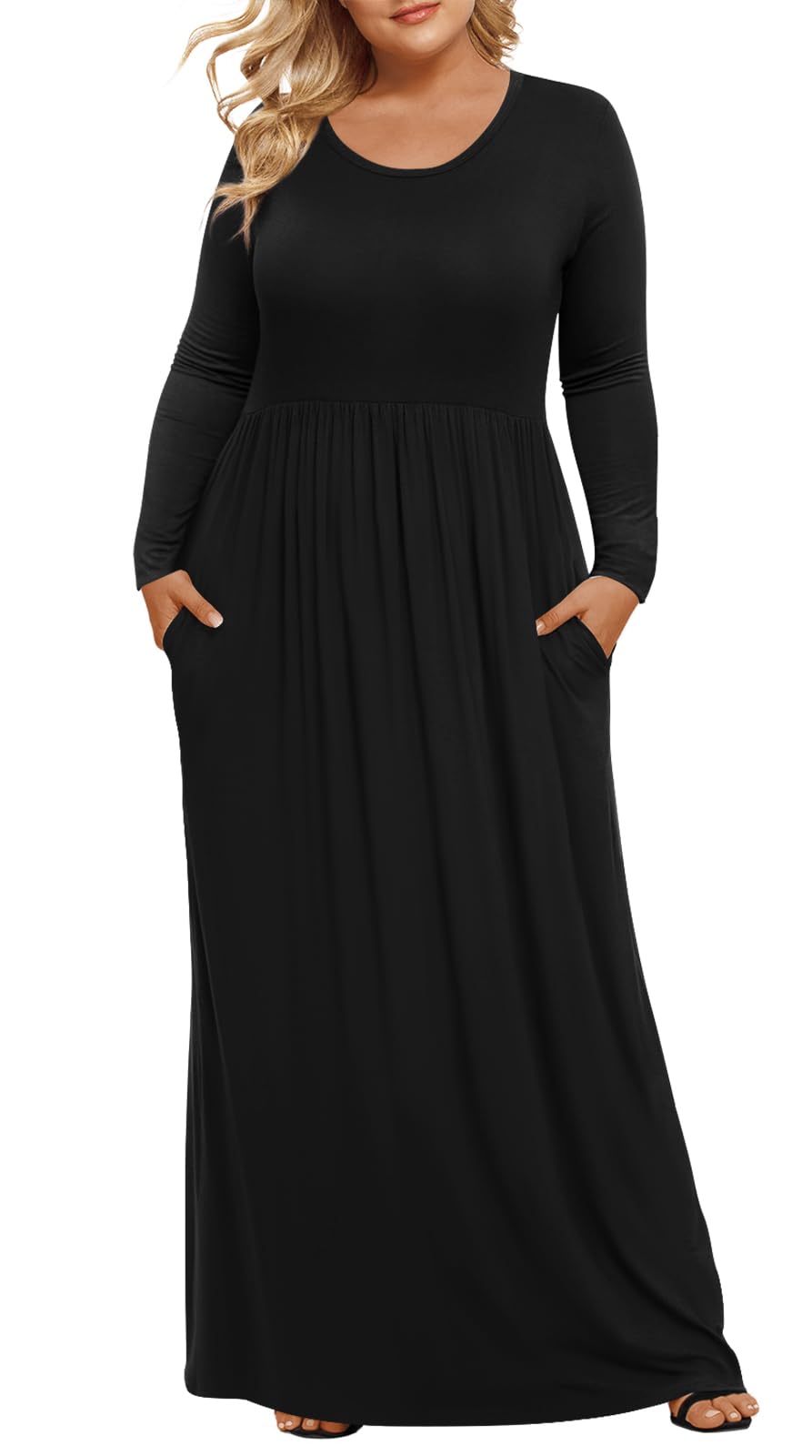 LONGYUAN Plus Size Dresses for Curvy Women Maxi