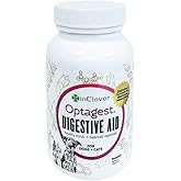 InClover Optagest Natural Digestive Aid, Organic Prebiotics &amp; Enzymes Supplement Powder for Dogs and Cats - Promotes Healthy Stools, Less Gas, Optimal Nutrient Absorption, Intestinal Balance, 3.5oz