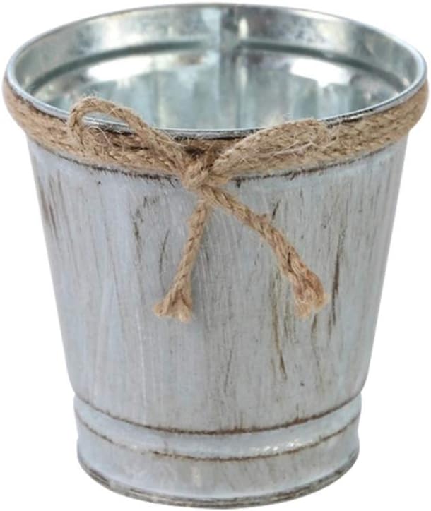 Hemoton Macetas de Metal Florero Florero de Interior Galvanizado Jarra