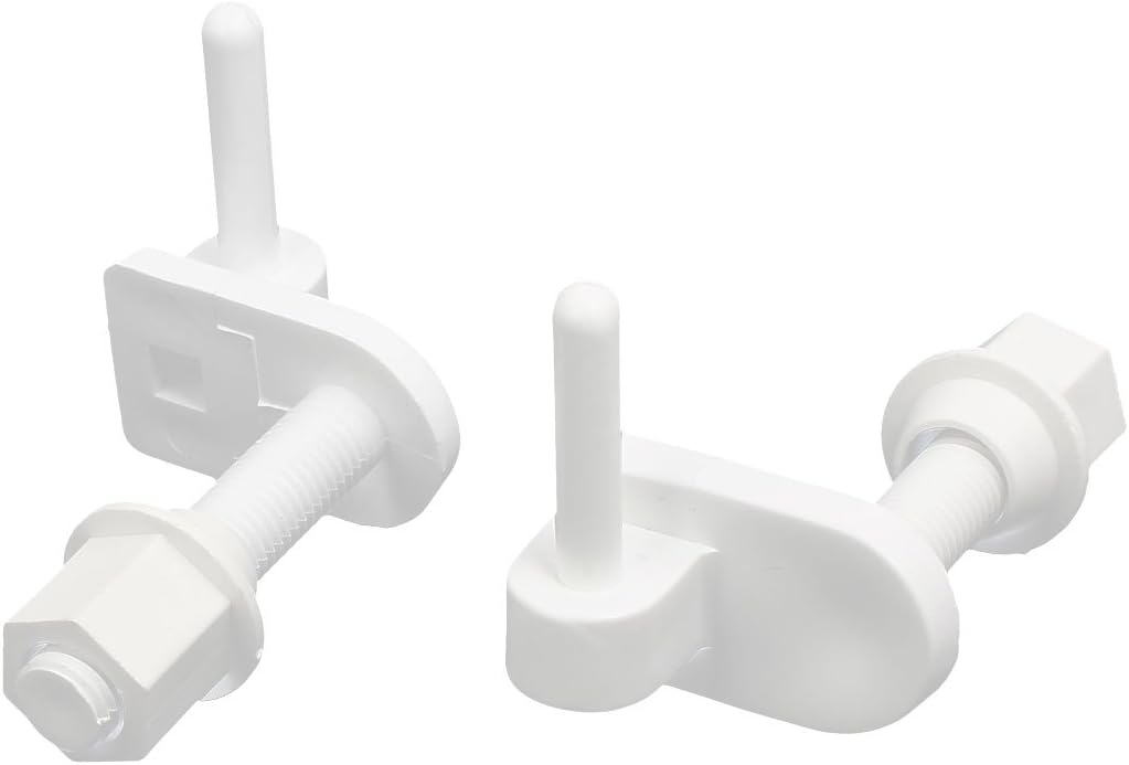 uxcell 85mmx48mmx57mm ABS Plastic Toilet Seat Hinge White 2pcs