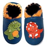 Momo Baby Infant/Toddler Dinosaur Soft Sole Leather Shoes