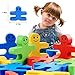 Agirlgle Wood Building Blocks Stacking Game Toys for Kids Children Toddlers Preschool Boys and Girls Learning Educational Toys 3D Wooden Assembled Toys Tile Balance Block Game 4 Color,16 Pieces