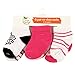 Yoga Sprout No Show 6 Pack Ankle Socks, Black & Pink, 0-6 Months