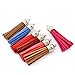 Housweety 30PCs Mixed Silver Tone Terylene Tassel Pendants 6x1.2cm(2 3/8