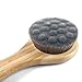 Mikobox Super Soft Charcoal Synthetic Fiber Bristles Bath Shower Massage Brush Long Bamboo Handle MB-12