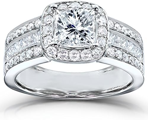 Kobelli Princess Cut Diamond Engagement Ring 2 Carat Ctw In 14k White Gold Amazon Com