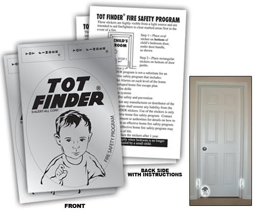 2 Pack Tot Finder Door Decals Help Firefighters Find Children Inside Home