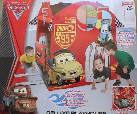 Amazon Disneyディズニー カーズcars デラックス プレイテント プレイハウス 幅127cm 奥127cm 高139 7cm キッズテント おもちゃ