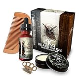 Every Day Carry Comb Kit: Beard Oil & Beard Balm W/ BONUS Free Brass Knuckles Balm/Mustache Comb