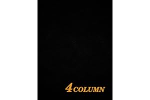 Accounting Ledger Book 4 Column: Columnar Pad 4 Columns 50 Sheets 8.25 x 11 inches ( large size ) | Black Leather Pattern Print Paper Style Cover | ... Small Business and Personal Finance.