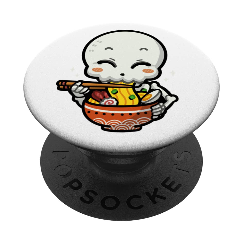 Kawaii Japanese Anime Skeleton Ramen for Unisex PopSockets Swappable PopGrip
