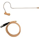 U-VOICE UVS-70D-SH4 Earhook Headset Mic with Detachable Cable for Shure Wireless Microphone System