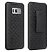 Galaxy S8 Plus Case, Galaxy S8 Plus Swivel Slim Belt Clip Holster Protective Phone Case Cover Compatible for Samsung Galaxy S8 Plus Cases (Combo Shell & Holster Case) - Black