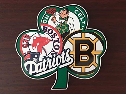 Boston Guy Sports Teams England Patriots Red Sox Bruins Celtics Mash Up Laptop iPad Car Window Vinyl Sticker Decal" Buy 3 get 1 Free!"