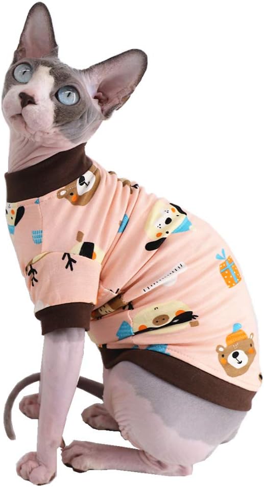 Sphynx Hairless Cat Cute Breathable Summer Cotton TShirts