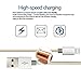 iPhone Charger, 3-Pack 3Ft 6Ft 10Ft Mingu, Nylon Braided Cord Lightning Cable to USB Charging Cable for iPhone 7 7 Plus 6s 6 5s 5c 5 SE, iPad Pro, Air, iPad mini 4 3 2, iPod Nano/Touch - Gold & Silver