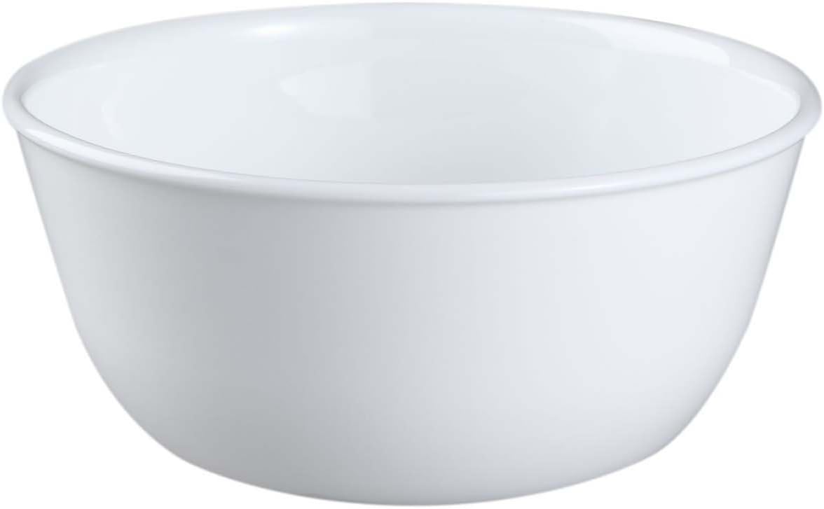 Corelle 12 oz Vitrelle Glass Winter Frost White Rice Bowls, Pack of 4, FBA_3135, 12 oz (355 ml)