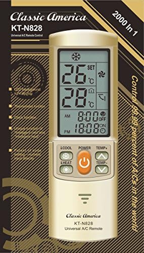 Classic America Universal Remote Carrier, Trane, Toshiba, Sanyo, Mitsubishi, Fujitsu, Hitachi, Haier, LG, York, Midea, Panasonic, Sharp, Samsung, Kelon, Hyundai, Gree, Funai, Daikin, Rowa, Goldstar, D