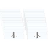 10 Pcs Pin Style Name Badge Holders Clear Name Tags Holder with Pin Clear Plastic Tag Holder Horizontal Badge Holders with Inserts Badges Sleeve for Meeting Seminar Show Event